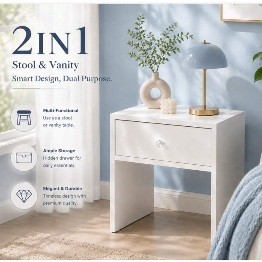 Furniture Hardware Manufacturers - كرسي تخزين وطاولة جانبية 2 في
