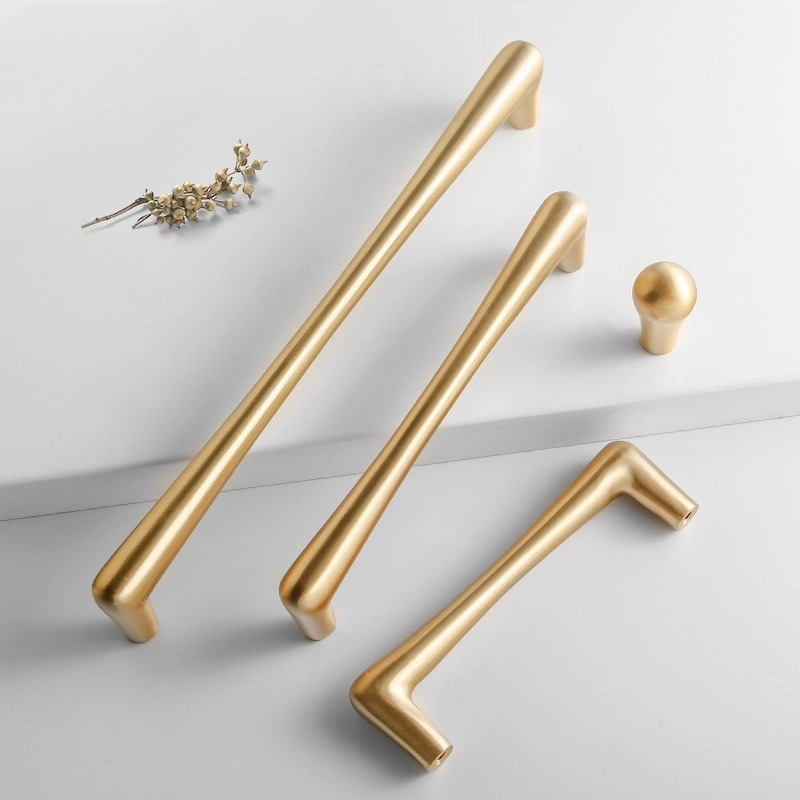 Furniture And Kitchen Hardware Fitting - مقابض أثاث نحاسية إسكندنافية مقابض ذهبية