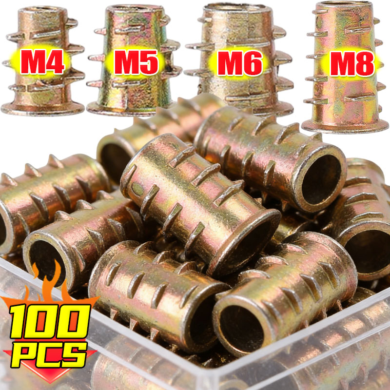 Furniture Hardware Threaded Inserts - صواميل ملولبة M4 M5 M6 M8