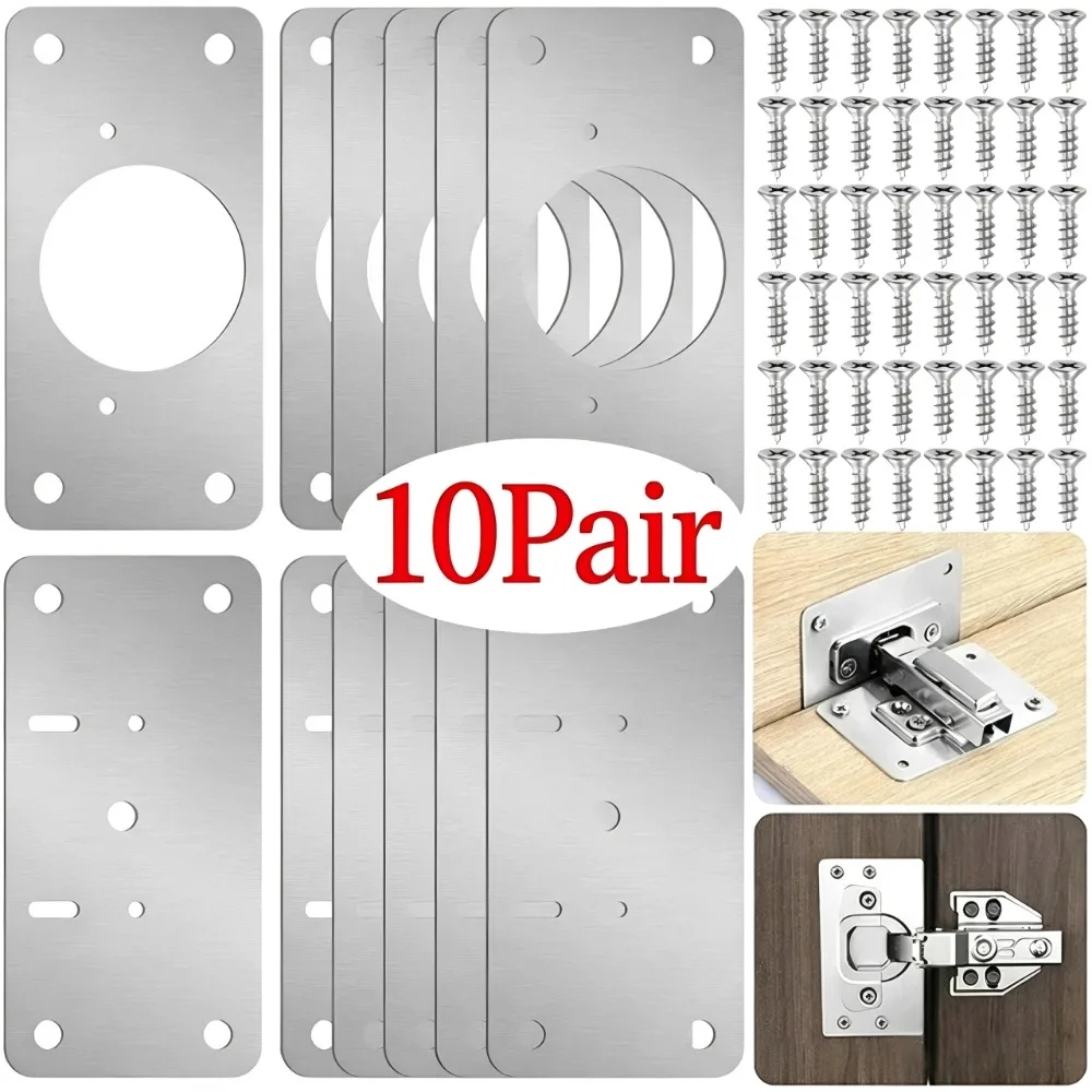 Cabinet Hinge Overlay - 10/1 زوج من ألواح إصلاح المفصلات،