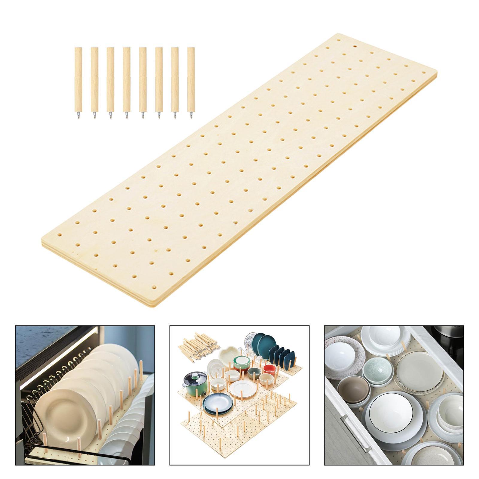 منظم أدوات المطبخ الخشبي القاب - مراجعة Drawer Organizer Peg وسعره