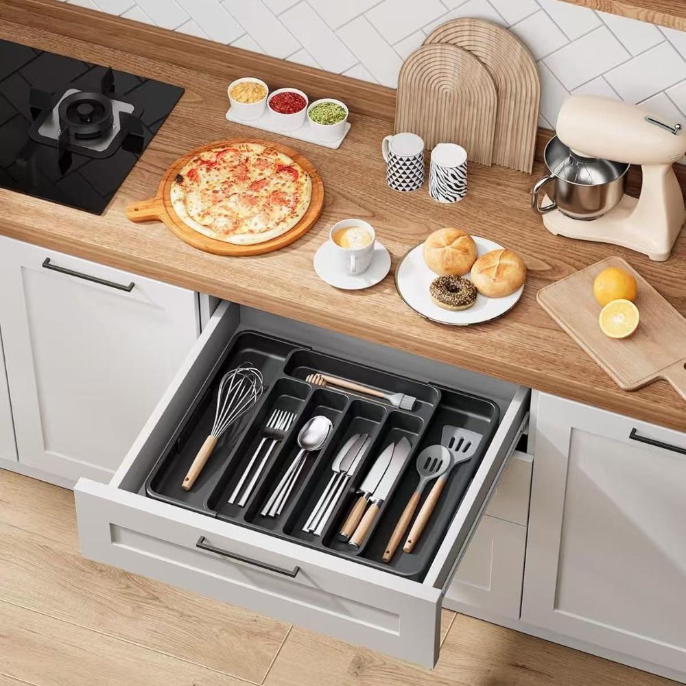 منظم أدوات المائدة قابل للتعدي - مراجعة Drawer Organizer Peg وسعره