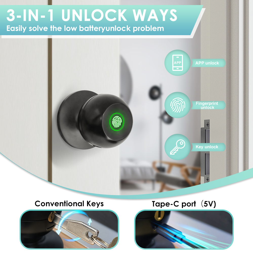Tuya قفل الباب الإلكتروني الذك - مراجعة Door Handle Bar وسعره