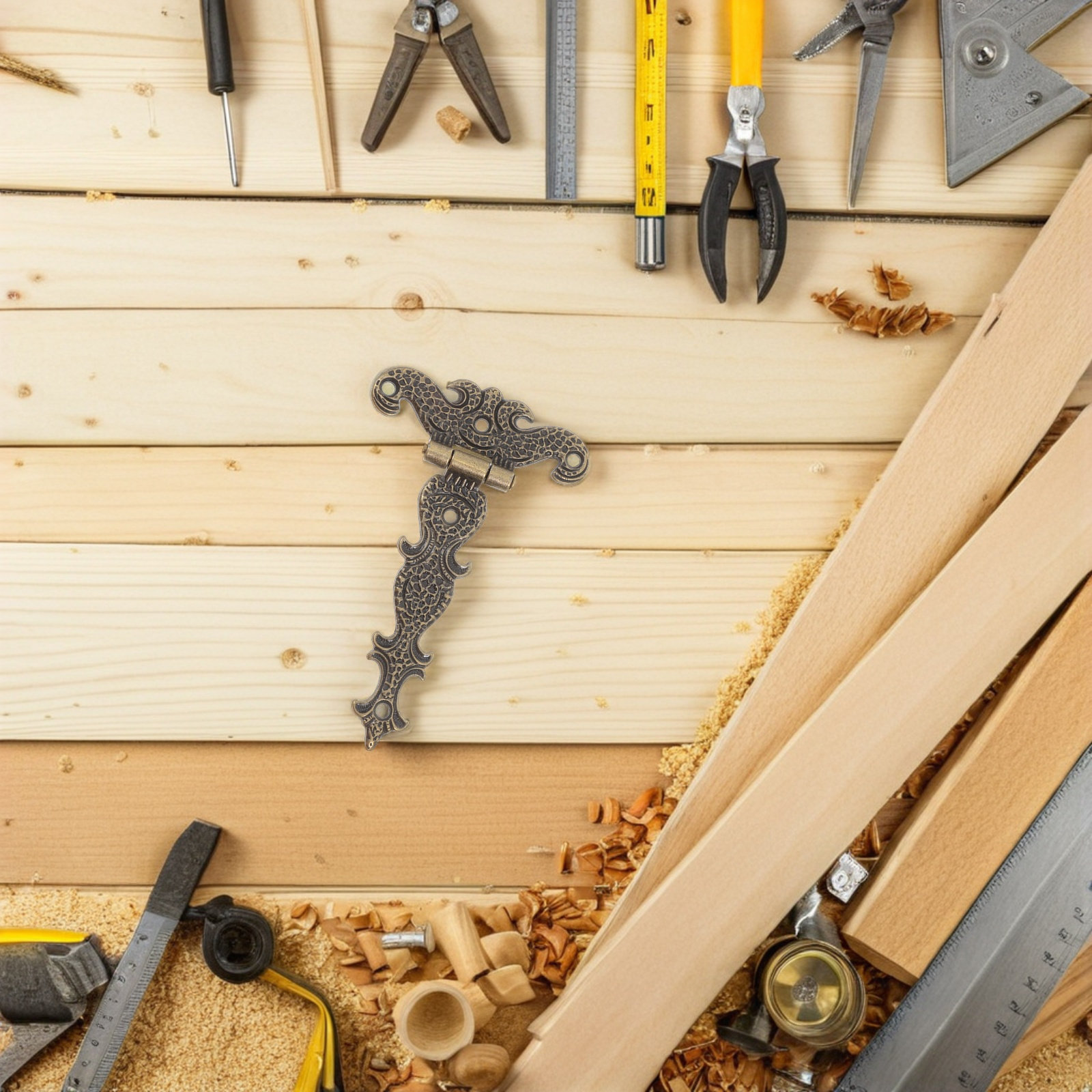 4 قطع من مفصلات الزنك العتيقة  - مراجعة Vintage Furniture Hardware Replacement وسعره