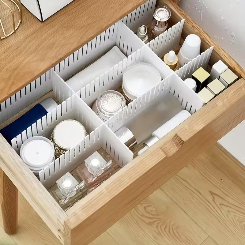 4/8/12 قطعة فواصل أدراج قابلة  - مراجعة Drawer Organizer Peg وسعره
