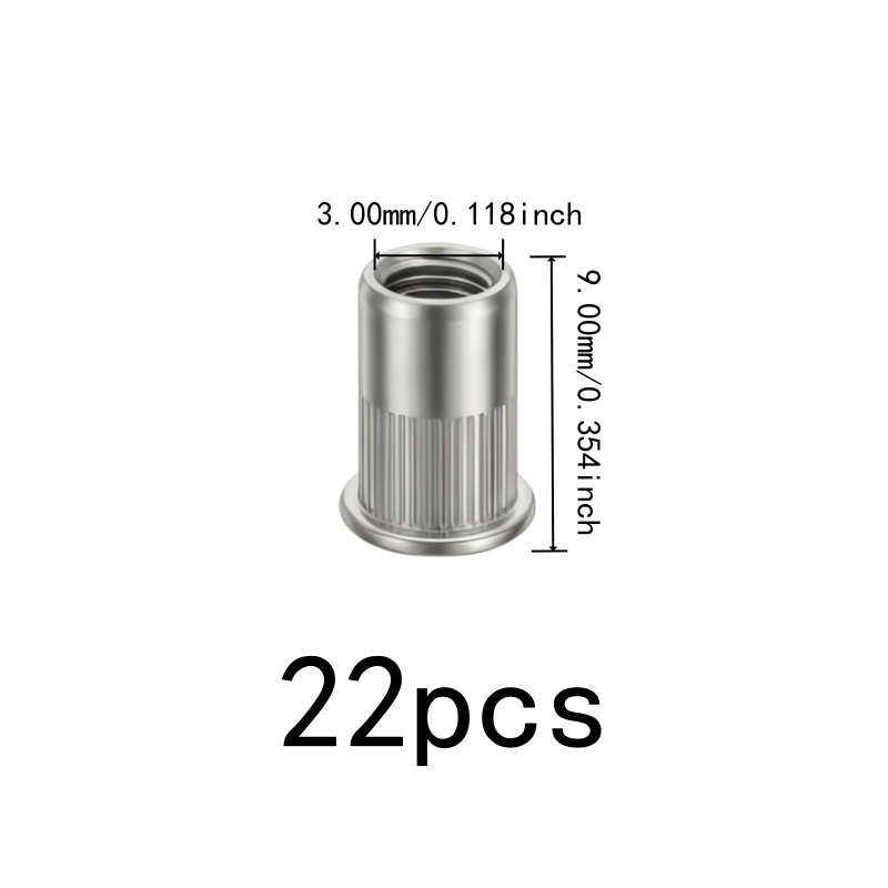 22 قطعة من صواميل التثبيت المل - مراجعة Furniture Hardware Threaded Inserts وسعره