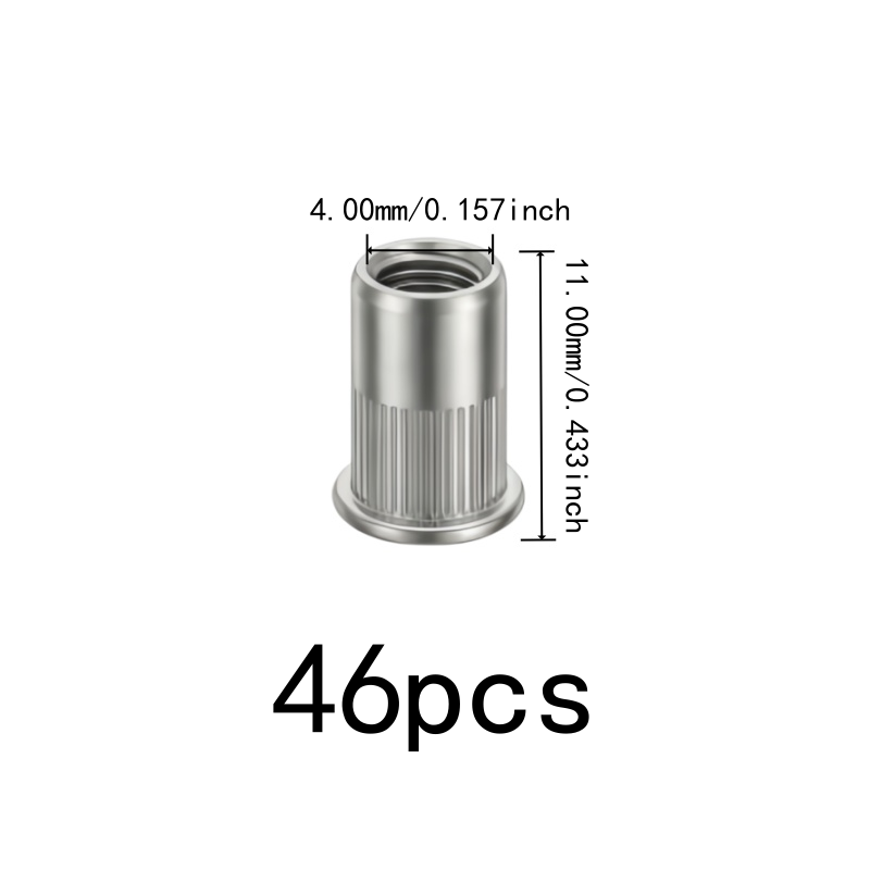 46 قطعة من صواميل التثبيت المل - مراجعة Furniture Hardware Threaded Inserts وسعره