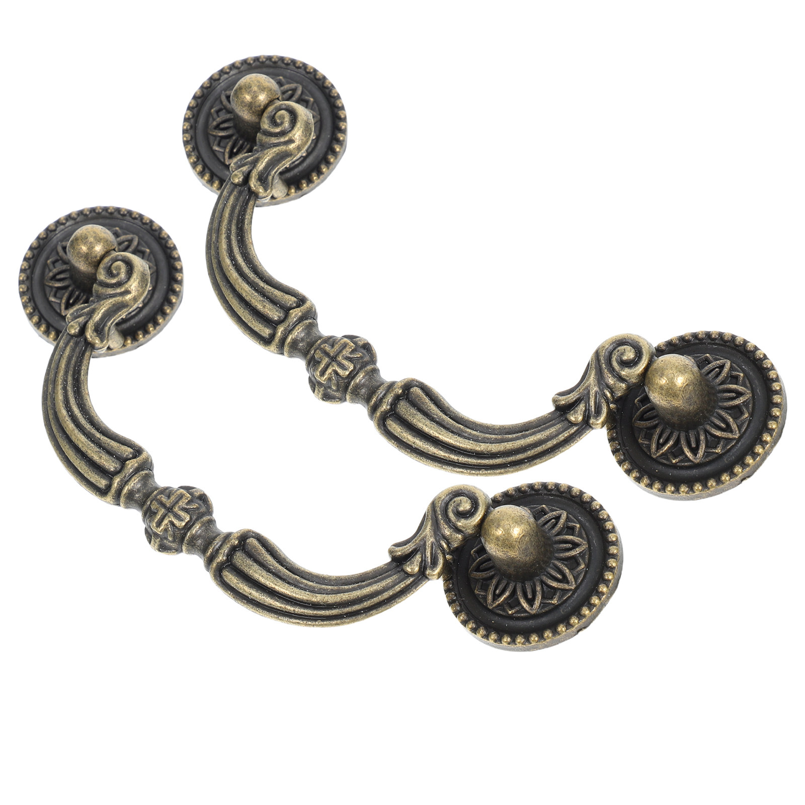 قطعتان من مقابض الأدراج بتصميم - مراجعة Vintage Furniture Hardware Replacement وسعره