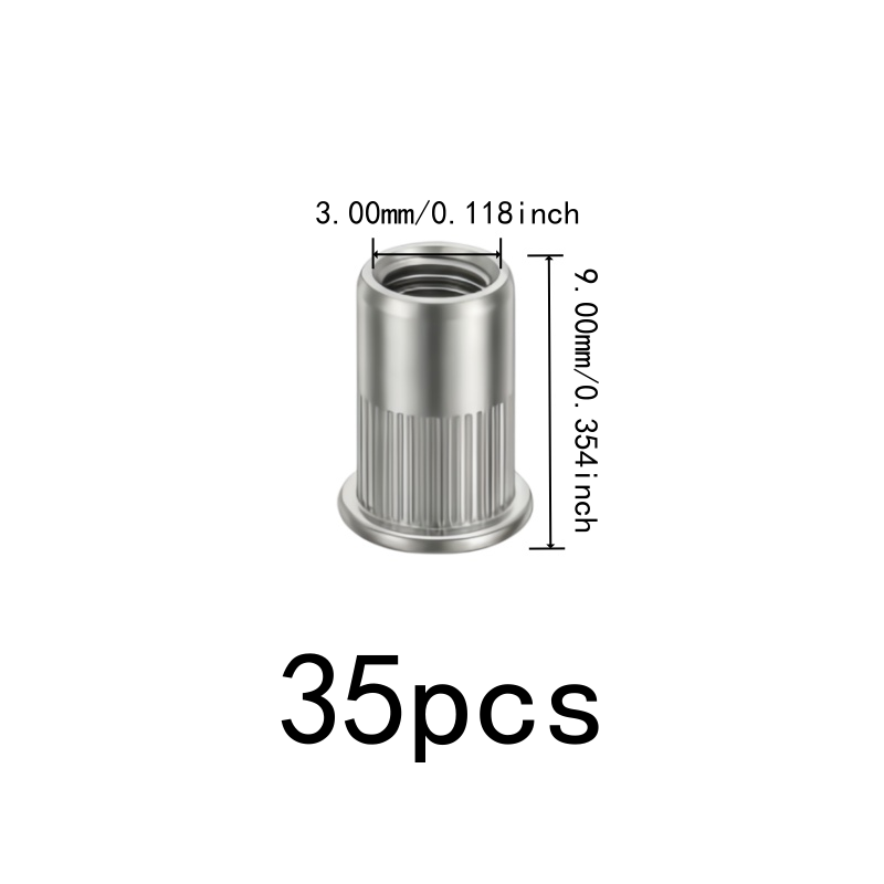 35 قطعة من صواميل التثبيت المل - مراجعة Furniture Hardware Threaded Inserts وسعره
