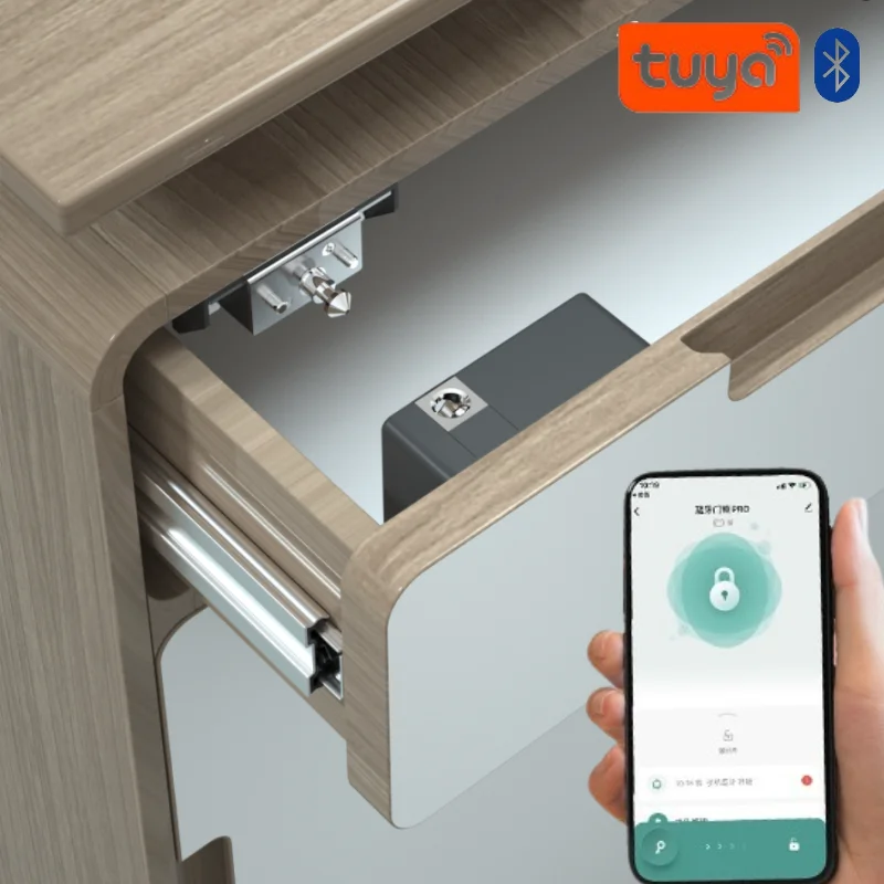 Tuya قفل باب الخزانة الذكي بدو - مراجعة Furniture Hardware Latch وسعره